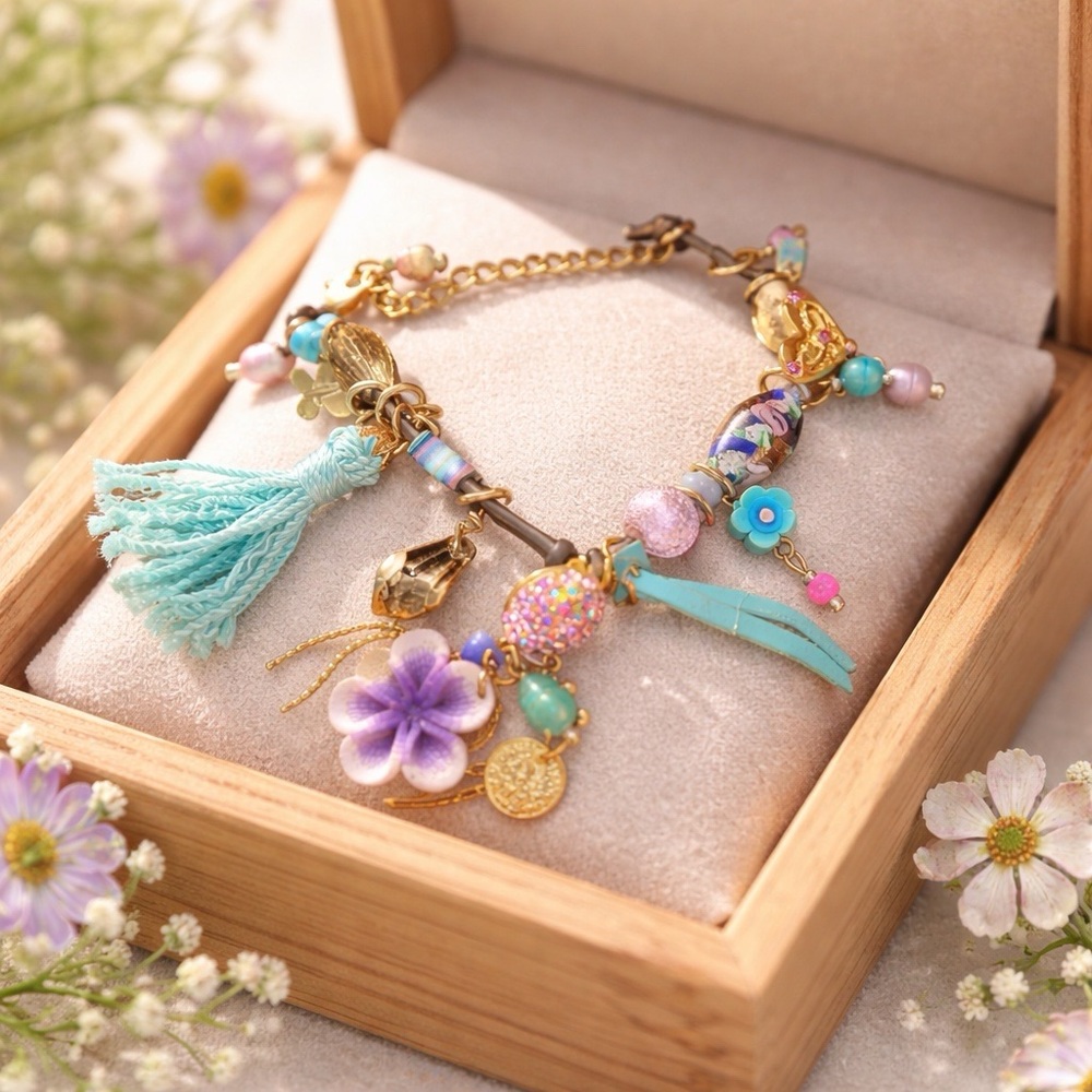 Charming Multicolor Bracelet with Tassel